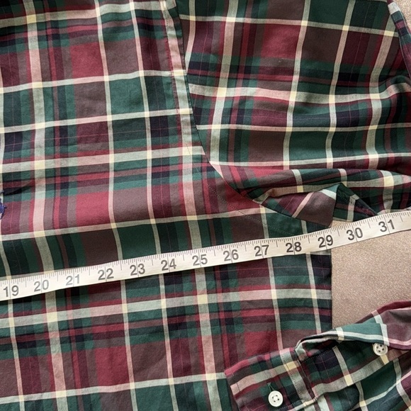 Ralph Lauren Blue Label Blake Plaid Button Down Shirt Iconic Logo Red Green XL - Picture 5 of 8